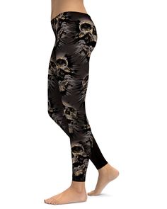 Skulls Bursting Out Leggings - Gearbunch Women Tattoos, 100 Squats, Soft Leggings, Squat Proof, Outfits With Leggings, Tattoos For Women, Quality Fabric, Active Wear, Leggings