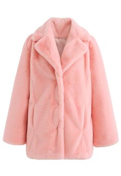 It’s soft! It’s pink! It’s not cotton candy (or a pink marshmallow) but it’s just as sweet. Throw this pretty pink faux fur coat over your dresses this winter to complete your look with a fun, girly touch of Hollywood glamour.     - Notch lapel  - Button closure through front  - Side pockets   - Lined  - 100% Polyester  - Dry clean only    Size(cm)  Length   Bust   Waist   Shoulder   Sleeves  XS              70         92       90         40            56   S                70         96       9 Pink Marshmallow, Pink Faux Fur Coat, Pink Marshmallows, Pink Fur, Pink Faux Fur, Fashion Buyer, Pink Coat, Tweed Dress, Pink Jacket