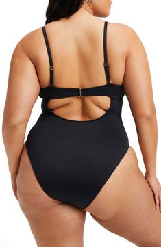 Crafted with fierce compression, this one-piece is smoothing, shaping and molds to your body with supportive underwire and breezy cutouts. Clasps at back Adjustable straps Cheeky back coverage Lined, with removable soft cups 80% nylon, 20% elastane Hand wash, dry flat Imported Black Owned/Founded Seductive Clothes, Good American, Show Off, One Piece Swimsuit, Adjustable Straps, Hand Wash, Nordstrom, One Piece, Beauty