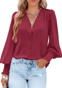 Blouses 2023, Lantern Sleeved Blouses, Womens Tops Dressy, Womens Business Casual, Fashion Mistakes, Dressy Tops, Style Mistakes, Shirts Blouses, Work Blouse