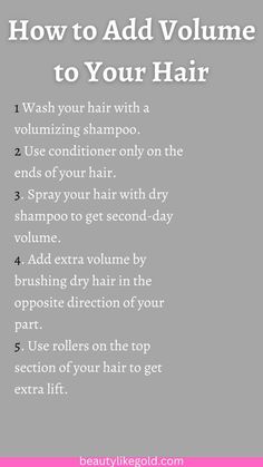 How To Add Volume To Short Hair Add Volume To Hair, Volumizing Shampoo