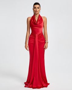 Looking for the perfect dress to make a statement at your next formal event? Look no further than our Halter Draped Satin Mermaid Maxi Dress! With its elegant halter neckline, flattering draped design, and luxurious satin fabric, this dress will make you feel like a true mermaid princess. Shine with confidence and grace in this stunning dress. Our Style No.KLYF1072 Satin FabricHeight - 68.9"/175cm Bust - 34.6"/88cm Waist - 25.6"/65cm Hips - 36.6"/93cm and wears size S About Wholesale/Dropshippin Shapewear For Wedding Dress, Womens Sequin Dresses, Mermaid Maxi Dress, Long Sleeve Bandage Dress, Graduation Party Dresses, Off Shoulder Dresses, Fishtail Dress, Elegant Maxi Dress, Bandage Dress Bodycon