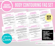 Body Contouring FAQ, Body Contouring Flyer, Faq, Body Contouring, Body sculpting flyers, Ultrasound Cavitation, Laser Lipo, Vacuum Therapy, RF skin tightening ❗️❗️❗️❗️❗️❗️❗️❗️ONLY A DIGITAL FILE NO 🚫 PHYSICAL PRODUCT❗️❗️❗️❗️❗️❗️❗️❗️ ❗️❗️❗️❗️❗️❗️❗️❗️ONLY EDITABLE ON THE COMPUTER❗️❗️❗️❗️❗️❗️❗️ ➡️ What's included: EDITABLE - (8) Lipo Laser Ultrasonic Cavitation Wood Therapy Vacuum Therapy MLD Fat Freezing, Sauna therapy RF skin tightening If you require additional assistance, please reach out. If Sauna Therapy, Rf Skin Tightening, Ultrasound Cavitation, Vacuum Therapy, Wood Therapy, Laser Lipo, Ultrasonic Cavitation, Fat Freezing, Beauty Make-up