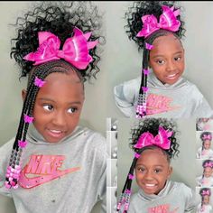 Black Kids Hairstyles Ponytails, 2 Ponytail Hairstyles For Kids, Barbie Hairstyles For Kids, Baby Hairstyle, Baby Girl Hairstyles Curly, Toddler Braids, Black Kids Braids Hairstyles, Girly Hairstyles, Barbie Hairstyle