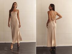 Stunning gold beige satin slip dress. Silk slip dress for occasions. Briedsmaids beige gold silk dress with cowl neck. Backless silk dress Material: Silk + polyester Colours: Dark Grey, White, Black. Gold Beige SIZE/LENGTH: the length WITHOUT STRAPS XS,S,M,L- 115 cm (45,3'') Model on the Foto 171cm-67,3'', S size We can customize length for you as well. PRODUCT CARE - It is recommended to handwash 30oC. -twist carefully Feel Free to Ask Any Question about Sizing and Fit. FREE DELIVERY WORLWIDE! Beige Slip Dress With Spaghetti Straps For Party, Beige Spaghetti Strap Slip Dress For Party, Chic Backless Satin Dress For Bridesmaids, Chic Backless Satin Bridesmaid Dress, Elegant Backless Slip Dress For Prom, Elegant Backless Slip Dress For Prom Season, Glamorous Bias-cut Satin Summer Dress, Backless Slip Dress For Bridesmaids During Prom Season, Gold Satin Dress For Prom Season