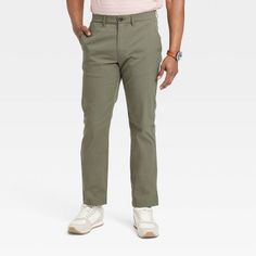 Men's Slim Fit Tech Chino Pants - Goodfellow & Co™ Olive Green 28x30 : Target Slim Fit Chinos With Straight Hem For Spring, Casual Chino Cotton Twill Straight Dress Pants, Casual Slim Fit Dress Pants With Flat Front, Casual Slim Fit Flat Front Dress Pants, Fitted Chinos With 5-inch Inseam And Pockets, Casual Fitted Cotton Dress Pants, Casual Business Chino Cotton Twill Dress Pants, Casual Slim Fit Chinos In Chino Cotton Twill, Casual Chino Cotton Twill Dress Pants With Relaxed Fit