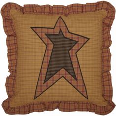 a decorative pillow with a star on it