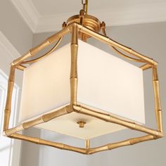 a light that is hanging from a ceiling