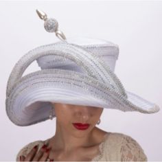 White Luxurious Satin Hat With Stylish Hat Pin. Ships In 7-12 Days * Material: 100% Polyester * Head Size: 22.5 Inches. * Dimensions: 9x4x5 Inches * Brim Size: 5 Inches. * Moaj786y-Wt_03062024 New To Poshmark? Sign Up With Code Styleyourself To Get $10 Off Your First Purchase. Shop My Closet For: Bohemian, Boho, Spring, Summer, Fall, Winter, Vacation, Cruise, Holiday, Photo-Shoot, Birthday, Occasion, Wedding, Fun, Casual, Party, Gift, Shopping, Girly, Trendy, Modest, Date Night, Chic, Classy, Cl Church Hats For Women Classy, White Fitted Cloche Hat For Formal Occasions, White Fitted Cloche Hat For Kentucky Derby, White Fitted Top Hat With Flat Brim, Elegant Fitted White Cloche Hat, Luxury White Adjustable Hat, White Formal Cloche Hat With Short Brim, White High Crown Hat For Evening, White Fitted Hat For Races