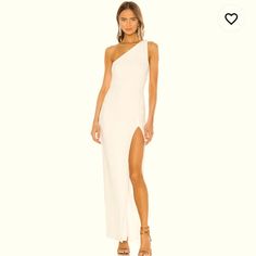 Perfect Condition, Worn Once. Gorgeous Dress. One Shoulder Maxi Dress, Revolve Dresses, Dress First, Gorgeous Dresses, One Shoulder, Color White, Maxi Dress, Womens Dresses, Dresses