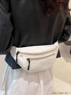 BagForLove - Sporty Adjustable Waist Bag - Unisex & Minimalist Crossbody - Perfect for Travel & Outdoor Activities Product Description Color White Details Buckle Strap Type Adjustable Bag Size Medium Pattern Type Plain Style Sporty Closure Type Zipper Type Bum Bag Composition 100% Polyamide Material Polyamide Size Chart INCH CM Strap Length Bag Height Bag Width Bag Length 41.3 inch 4.7 inch 2 inch 10.2 inch Strap Length Bag Height Bag Width Bag Length 105 cm 12 cm 5 cm 26 cm Details Pictures Similar Products h2 { text-align: center; } /* æ¢è¡ */ li{ white-space: normal; word-break: break-all; word-wrap: break-word; } .red-box { width: 100%; display: flex; flex-direction: row; flex-wrap: wrap; justify-content: center; } .red-box > div { width: 190px; height: 250px; margin: 10px; } .red-bo White Pouch Belt Bag For School, White School Pouch Belt Bag, Everyday White Pouch Chest Bag, Everyday White Chest Bag Pouch, Trendy White Chest Bag With Zipper Pocket, White Rectangular Chest Bag With Zipper Closure, Trendy White Belt Bag For School, White Pouch Chest Bag For Everyday Use, Trendy White Pouch Chest Bag