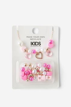 Look no further for the perfect gift for your little one who loves to accessorise! This make your own Jewellery Set is bright and bold so they can let their imaginations run wild as they personalise their own jewellery.

Features:  

 - X2 Alphabet Sets To Create Multiple Words
 -  Total Length Of Chain 20 Cm
 -  Feed Letters Through Onto The Chain
Composition: Metal 50%, Plastic 50% Marvel Gifts, Baby Graphic Tees, Bottle Jewelry, Graphic Tee Dress, Make Your Own Jewelry, Pink Hearts, Jewellery Set, Girls Fashion Clothes, Clothes And Accessories