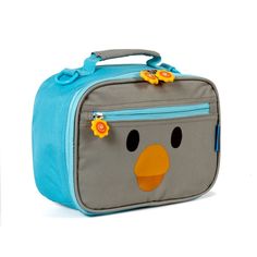 Available in fun and cute animal prints, Twise Side-Kick lunch bag is perfect for kids and toddlers that need to carry lunch to school. Twise Side-Kick Lunch Bag is made from PVC, Phthalate free polyester fabric/linings and features a classic rectangular shape with a colorful allover print, a padded top handle, and an adjustable shoulder strap that offers versatile carrying options. This lunch bag includes a zip around closure and a fully insulated main compartment that offers plenty of storage Cute Blue Rectangular Lunch Bag, Playful Rectangular Lunch Bag For Back To School, Cute Rectangular Lunch Bag For Playtime, Playful Rectangular Lunch Bag For Playtime, Cute Lunch Box For Back To School, Playful Back To School Lunch Box, Playful Blue Lunch Box For Daycare, Playful Rectangular Lunch Bag For Travel, Fun Rectangular Lunch Bag For Daycare