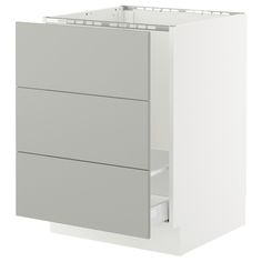 a white cabinet with two drawers on each side