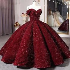 Contact us: lisamony@outlook.com Please left message what color you need when you order it.Besides the picture color, you can also choose any color you want. Off The Shoulder Sequins Burgundy Quinceanera Dress Sweet 16 Dress Processing time: 12-21 business days Shipping Time: 3-5 business... Red Dress For Sweet 16 And Prom Season, Red Dress For Sweet 16 During Prom Season, Big Prom Dresses, Burgundy Ball Gown, Burgundy Quinceanera Dresses, Purple Quinceanera Dresses, Red Ball Gowns, Red Quinceanera Dresses, Red Ball Gown