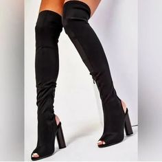 Questions? Leave A Comment Below! Knee-high Boots For Club In Spring, Thigh High Club Heels, Thigh High Heels For Club, Fitted Synthetic Thigh High Boots, Fitted Thigh-high Synthetic Boots, Fitted Thigh High Club Heels, Spring Club Knee-high Heels, Knee-high Heels For Club In Spring, Knee-high Heels For Spring Clubbing