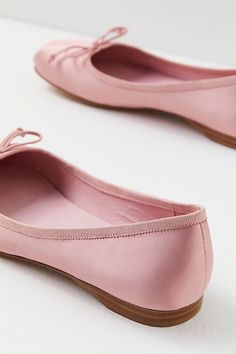 Get that sweet, studio-inspired style with these dainty ballet flats, featured in a satin finish for a luxe touch. **Features:** Flat style, round toe, satin uppers, grosgrain topline, bow detail, lined footbed **Why We | Aurora Flats by Jeffrey Campbell at Free People in Pink, Size: US 8 Spring Ballet Flats With Satin Bow And Closed Toe, Feminine Ballet Flats For Spring, Elegant Spring Flats With Satin Bow, Feminine Evening Ballet Flats, Feminine Evening Ballet Flats With Flat Heel, Elegant Spring Ballet Flats With Satin Bow, Feminine Ballet Flats For Evening, Pink Feminine Ballet Flats For Spring, Feminine Pink Ballet Flats For Spring