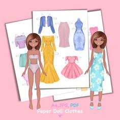 paper doll clothes for barbie dolls