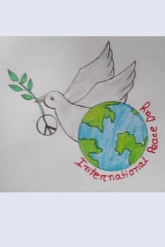 World Peace Day Drawing Easy | Peace On Earth Drawing | International Day For Peace Poster Making World Peace Drawing, Peace Day Drawing, Peace Drawing Ideas, International Peace Day Poster, Peace Day Poster, Peace Drawing, Earth Drawing, Earth Day Drawing, World Peace Day