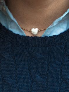 Ocean Heart – Kiel James Patrick Kiel Patrick James, Azimuth Circle, Ocean Heart, Red Hair Don't Care, Pearl Collar, Jewelry Girl, James Patrick, Monogram Pendant, Wear Pearls