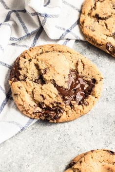 chocolate chip cookies with text overlay