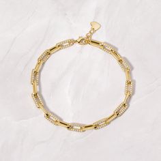 "Dainty paperclip chain bracelet featuring alternating pavé links. Super chic & trendy!! - - - D E T A I L S - - - * Made of 925 Sterling Silver * THICK plating of 14k Gold or Rhodium * Available in 5.5\",  6.25\" or 6.75\" with a .5\" Extension * Lobster Clasp Closure * Nickel-free & Hypoallergenic BRACELET ON MODEL: https://www.etsy.com/listing/1416059476/baguette-bracelet-diamond-bracelet?click_key=b1a59c13ca4904a50d48cbb5634ca4bb97d1a9ff%3A1416059476&click_sum=050b87e9&ref=shop_home_active_4&pro=1 Happy to answer any questions you may have! 🥰 Made with 100% Pure Love ♡ Let's Connect! 🥰 IG: samijewels_" Gift Diamond Bracelet With Paperclip Chain, Solitaire Bracelet, Paperclip Bracelet, Cz Bracelet, Chic Bracelet, Gold Armband, Stacked Jewelry, Initial Jewelry, Minimalist Bracelet