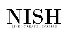 the nish logo is shown in black and white, with an inscription below it