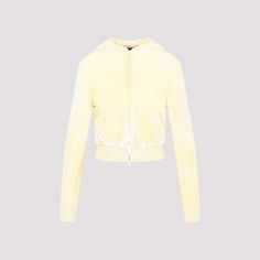 This fitted zip-up hoodie from Balenciaga showcases a luxurious cream chenille viscose blend, complemented by a sophisticated double tonal zip closure. The shirred cuffs and hem enhance the overall silhouette, while the rhinestones logo on the back adds a touch of elegance. Ideal for layering during chilly outings.

- Material: Chenille viscose blend  
- Features: Hood  
- Pocket: Kangaroo  
- Decoration: Rhinestones logo Balenciaga Sweatshirt, Balenciaga Sweater, Orange Color Combinations, Hoodie Cream, Balenciaga Women, Fall Wardrobe, Womens Fall, Denim Top, Luxury Fabrics