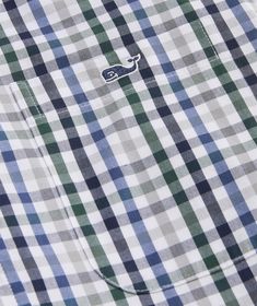 Vineyard Vines Tattersall Poplin Shirt This soft, stretch cotton button-down is lightweight, breathable and provides an always-classic, always-comfortable look and feel. Fabric 98% cotton, 2% spandex Features Classic fit Can be worn tucked or untucked Soft cotton poplin fabric Added stretch for comfort Buttoned barrel cuffs Whale logo embroidered on chest pocket Imported Care Instructions Machine wash Green Cotton Business Casual Shirt, Green Cotton Shirt For Business Casual, Casual Cotton Shirt For Business Casual, Charleston Green, Whale Logo, Cut Clothes, Polo Pullover, Cotton Poplin Fabric, Southern Shirts