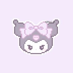 an animal with a bow on it's head is shown in the pixel style