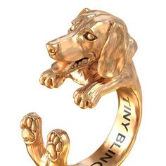 Dachshund Jewelry Cuddle Wrap Ring - TINY BLING Dachshund Jewelry, Dachshund Breed, Hound Breeds, Dog Ring, Kawaii Things, Cute Face, Wrap Ring, Viking Jewelry, Wrap Rings