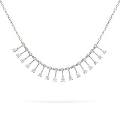 Gilda Jewelry Gilda Exclusives | Diamond Necklace | 2.51 Cts. | 14K Gold 14K White Gold 40 - 43 Cm 2.51 Cts. Diamond Diamond necklace Pear Cut Diamond, Gold Diamond Jewelry, Jewelry Diamond, Stunning Necklace, Diamond Pendant Necklace, Pear Cut, Round Cut Diamond, Classic Elegance, Round Cut