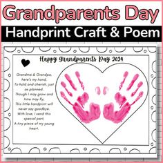 grandparents day handprint craft and poem