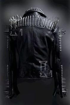 Handmade women Black Punk Silver Long Spiked Studded Leather Jacket, Sale!!! | eBay Edgy Leather Jacket With Spikes, Edgy Long Sleeve Leather Jacket With Spikes, Punk Long Sleeve Outerwear With Spikes, Fall Alternative Fashion Spiked Outerwear, Edgy Spiked Winter Biker Jacket, Alternative Fashion Leather Jacket With Spikes, Long Sleeve Leather Jacket With Spikes For Alternative Fashion, Alternative Long Sleeve Leather Jacket With Spikes, Edgy Winter Biker Jacket With Spikes