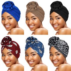 PRICES MAY VARY. Different choices: you will get 6 pieces of women turban knotted headwraps in different colors, enough quantity can meet your daily wearing and replacement, making you more attractive, we offer you 3 color combinations to choose, detailed information please refer to the pictures Easy matching: the African pattern headwraps are designed with pretied flower knots, making them look stylish and attractive, different bright and classic colors are easy to match with your makeup and cl 2 Color Combinations, Women Turban, Knotted Headwrap, African American Beauty, Couture Hats, African Head Wraps, Bonnet Hat, African Pattern, Diy Headband