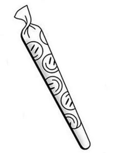 a black and white drawing of a toothbrush