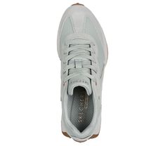 Step up your style with a fresh kick in Skechers Street Gusto. This lace-up fashion sneaker features a perforated duraleather upper with suede overlays, rose gold trim, and a cushioned Skechers Air-Cooled Memory Foam insole. | Skechers Women's Gusto Sneaker | Medium Width | Skechers Air-Cooled Memory Foam comfort insole | Perforated duraleather and suede upper with rose gold trim and a lace-up front | Flexible traction outsole | 1 1/4-heel height | Skechers Suede Sneakers With Vented Sides And Round Toe, Suede Lace-up Sneakers With Translucent Outsole, Casual Suede Sneakers With Vented Sides, Low-top Mesh Sneakers With Perforated Toe Box, Mesh Lace-up Sneakers With Perforated Toe Box, Lace-up Jogging Sneakers With Perforated Toe Box, Fresh Kicks, Skechers Women, Gold Trim