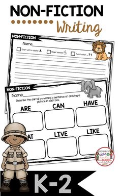 the non - fiction writing worksheet with an image of a boy in uniform