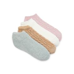 Step into cloud-like comfort with this 4-pack of Women's Chenille Low Cut Socks from Joyspun. Designed for the ultimate in softness, these socks are the perfect blend of style and snugness, keeping your feet cozy without peeking out from your favorite shoes. Available in a variety of trendy colors and patterns, they're a must-have for adding a touch of plush luxury to your everyday look. Meet Joyspun. A joyful new spin on Secret Treasures. Only at Walmart. Size: 4-10.  Color: Multicolor.  Gender: female.  Age Group: adult. Low Cut Socks, Trendy Colors, Socks And Hosiery, Socks Women, Low Cut, Everyday Look, Hosiery, Gender Female, Age Group