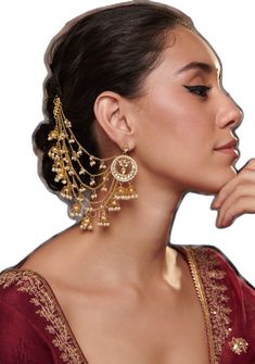 Festive Fusion Chandelier Earrings With Latkans, Elegant Tilla Earrings For Navratri, Diwali Reception Danglers With Latkans, Bridal Earrings With Latkans For Reception, Bridal Earrings With Latkans For Reception Festivals, Diwali Reception Chandelier Earrings With Latkans, Festive Bridal Earrings With Latkans For Reception, Festive Chandelier Earrings With Latkans For Reception, Festive Latkans Chandelier Earrings For Reception