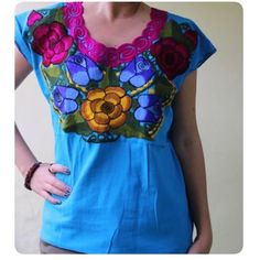 Brand New Handmade Mexican Blouse Made In Chiapas ,Mexico Quality 100% One Size Fits S-M-L Doesn’t Come With Belt (Belt Sale Separate) Mexican Blouse, Top Brands, Color Blue, Top Blouse, Womens Tops, Brand New, Red, Women Shopping, Blue