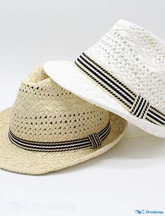 OrcaJump - Womens Spring-Summer Sun Hats with Simple Colored Belts, Girls Vintage Straw Hats, Boys Beach Casual Panama Jazz Hats Indian Hair Accessories, Hats Boys, Vintage Straw Hat, Hijab Caps, Spring Pattern, Summer Sun Hat, Straw Hats, Beach Casual, Plain Color