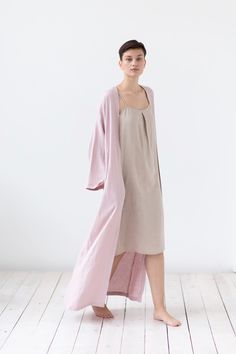 Linen Robes, Linen Gown, Linen Bathrobe, Linen Slip Dress, Natural Linen Dress, Linen Robe, Bath Robes For Women, Linen Clothing, Dress Linen