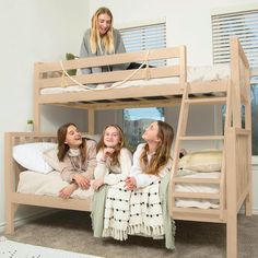 The Max & Lily Scandinavian Twin over Full Bunk Bed brings a clean, neutral look to your modern and minimalist kids room! Crafted with knot-free, solid pine wood and aspen wood, these twin and full bed frames offer exceptional strength and sturdiness. Full Bed Frames, Minimalist Kids Room, Twin Over Full Bunk Bed, Minimalist Kids, Full Bunk Bed, Aspen Wood, Full Bed Frame, Full Bunk Beds, Bean Bag Chair Kids