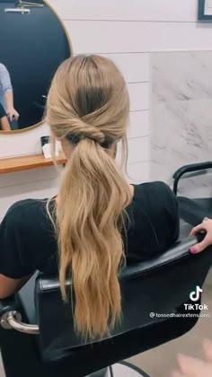 Low Pony Hairstyles Fine Hair, Simple Elegant Ponytail, Easy Hairstyles For Black Tie Event, Professional Hair Styles Long Hair, Rehearsal Dinner Ponytail, Formal Side Braid, Cute Hairstyles For Extensions, Diy Bridesmaid Hair Medium Length, Formal Side Ponytail Hairstyles