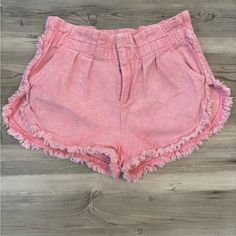 Kori America Pink Acid Washed Shorts Nwot Size Small Waist Is 16,Length Is 12 Cotton High-waisted Shorts For Day Out, High Waist Cotton Summer Bottoms, Summer High Waist Cotton Bottoms, Cotton Mid-rise Shorts For Day Out, Mid-rise Cotton Shorts For Day Out, High Rise Bottoms With Elastic Waistband For Day Out, Casual Pink Shorts, Pink Casual Short Bottoms, Casual Pink Short Bottoms