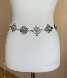 Belt length end to end: 116 cm / 46" Length from clasp to last concho: 70 cm / 28" Weight approx. 170g See all photos for best details You can see various belts in our shop: https://www.etsy.com/shop/AntiqueArchives?ref=seller-platform-mcnav§ion_id=27028379 I ship internationally registered airmail with tracking number from Lithuania Please, feel free to contact us if you have any questions! Concho Belt, Chain Belts, Belt Length, Waist Chain, Vintage Western, Country Outfits, Lithuania, Tracking Number, Belts