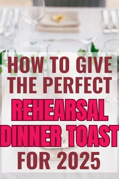 Giving a touching rehearsal dinner toast is hard, and it's something you can't afford to mess up! This post teaches you how to give the best rehearsal dinner toast that everyone will love. 

Related: rehearsal dinner toasts, rehearsal dinner toasts ideas, rehearsal dinner toast from grooms mom, rehearsal dinner toasts funny, rehearsal dinner toasts father, toast for rehearsal dinner Toasts Ideas, Rehearsal Dinner Toasts, Dinner Toast, Grooms Mom, Pre Wedding Party, Feeling Discouraged, How To Give