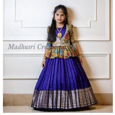 Pattulanga Blouse Designs, Long Frock Designs Pattu, Pattu Frocks Designs, Frocks Design For Kids, Long Frocks Kids, Pavadai Sattai Designs Kids, Pattu Long Frocks For Kids, Long Frock Designs For Kids, Baby Pattu Langa Designs