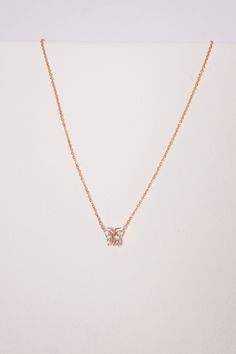 PLX496 (DS1523) Introducing our exquisite 14K Solid Rose Gold Diamond Square Charm Necklace, a true embodiment of elegant sophistication. Handcrafted with meticulous attention to detail, this necklace showcases the natural beauty of diamonds set in a square charm pendant. Crafted from 14K solid rose gold, this necklace exudes a warm and romantic allure. The square charm pendant is adorned with shimmering natural diamonds, adding a touch of sparkle and brilliance to your neckline. Each diamond is Delicate Rose Gold Diamond Necklace With Rose Cut Diamonds, Delicate Rose Gold Diamond Necklace With Rose Cut, Delicate Rose Gold Cubic Zirconia Necklace, Dainty Rose Gold Cubic Zirconia Diamond Necklace, Delicate Rose Gold Necklace For Everyday Luxury, Fine Jewelry Rose Gold Diamond Necklace With Delicate Chain, Delicate Rose Gold Diamond Necklace With Single Cut Diamonds, Delicate Rose Gold Necklace With Single Cut Diamonds, Dainty Rose Gold Diamond Necklace With Rose Cut